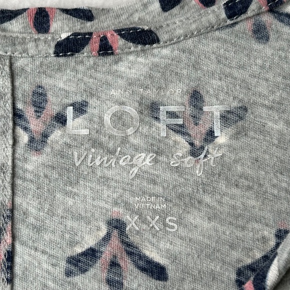 Loft Women's Top Shirt Vintage Soft XXS Gray - Picture 4 of 10